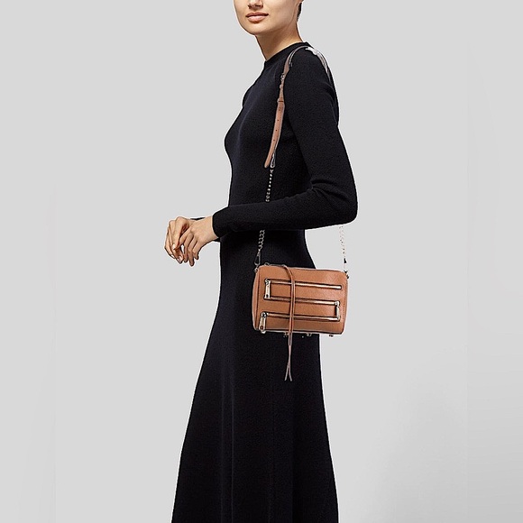 Rebecca Minkoff Pebbled Leather 5-zip crossbody bag BRAND NEW IN SEALED PKG - Picture 5 of 11